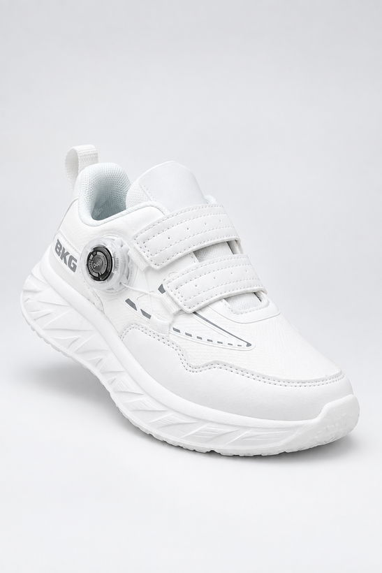 کتانی بچگانه وارداتی برند BKG | سفید کلاسیک ضدآب زیره EVA فوق سبک