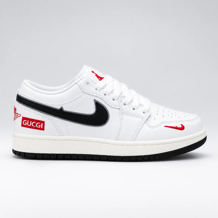 کتانی وارداتی اورجینال برند K Shoes | طرح Jordan Low رنگ سفید مشکی