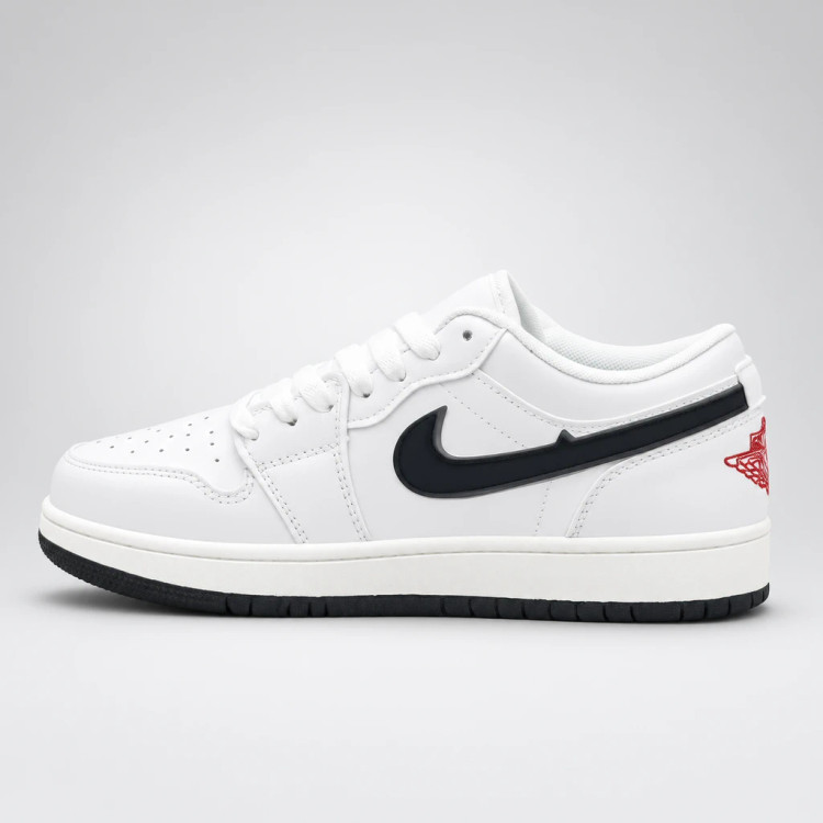 کتانی وارداتی اورجینال برند K Shoes | طرح Jordan Low رنگ سفید مشکی